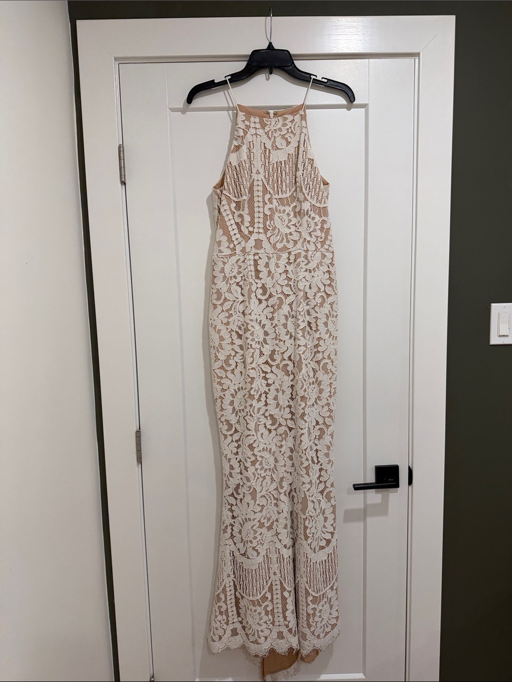 Lace White Formal Maxi Dress